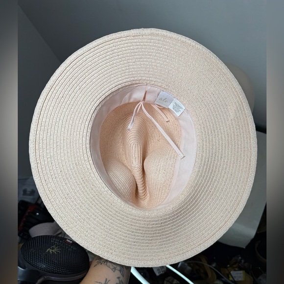 Revolve x Ale by Alessandra Mariella Blush Straw Fedora Rancher Hat - Picture 10 of 12